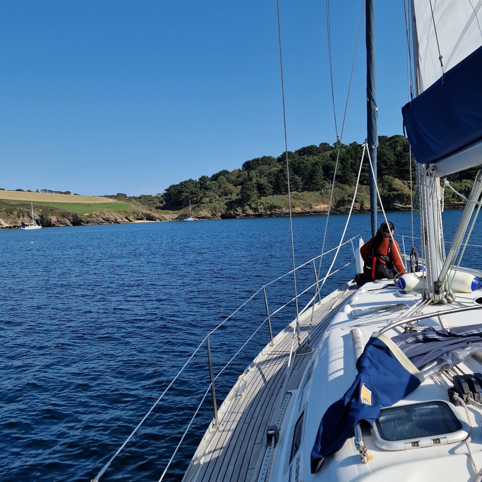 Sailing on the beautiful Helford River in Cornwall