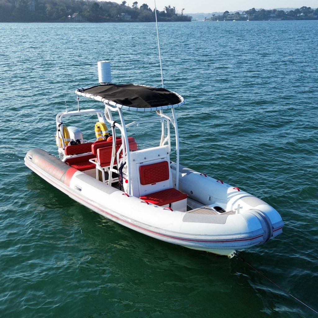 Boat Club Cornwall's RIB to hire is called Dreamchaser